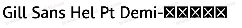Gill Sans Hel Pt Demi字体转换